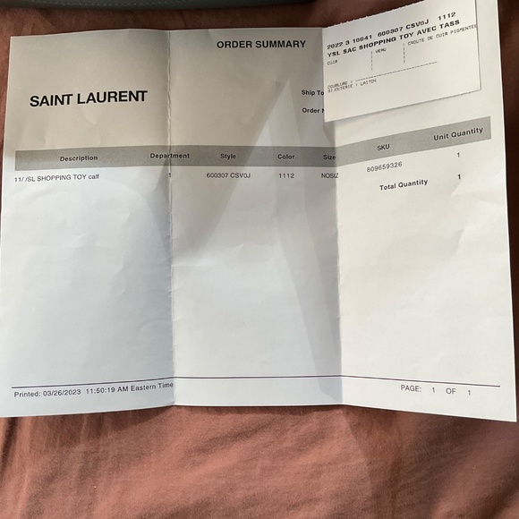 Saint Laurent Toy Shopping Tote - Picture 8 of 16